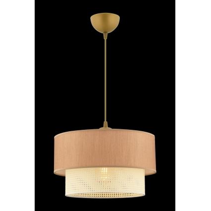 Luster na sajli ECHO 1xE27/60W/230V braon/krem