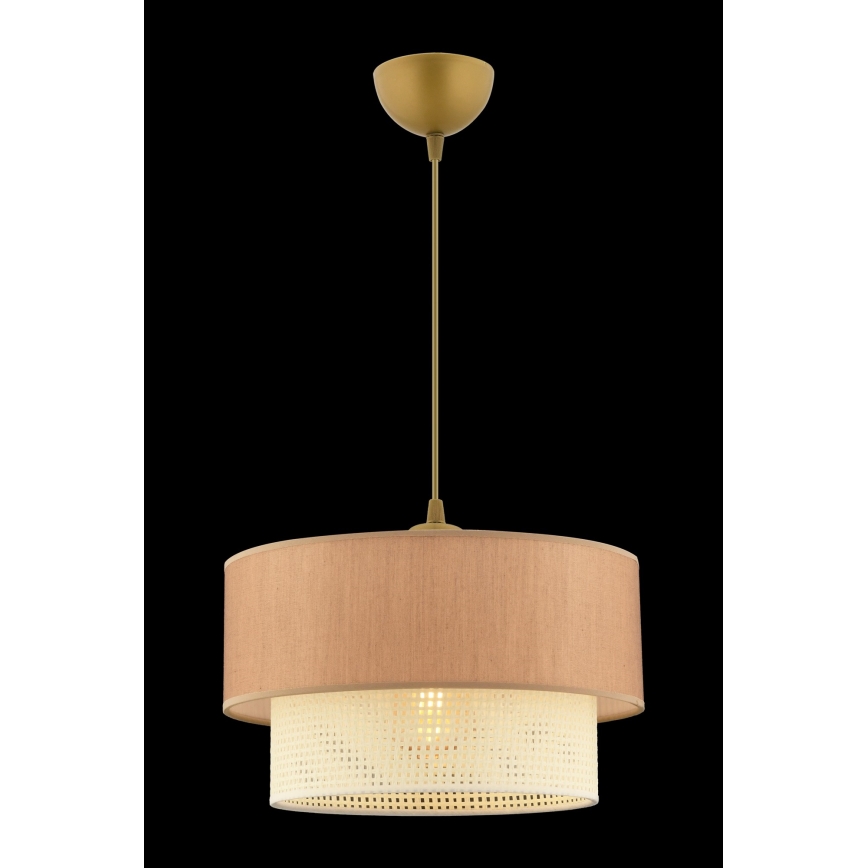 Luster na sajli ECHO 1xE27/60W/230V braon/krem