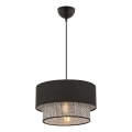 Luster na sajli ECHO 1xE27/60W/230V crna/siva