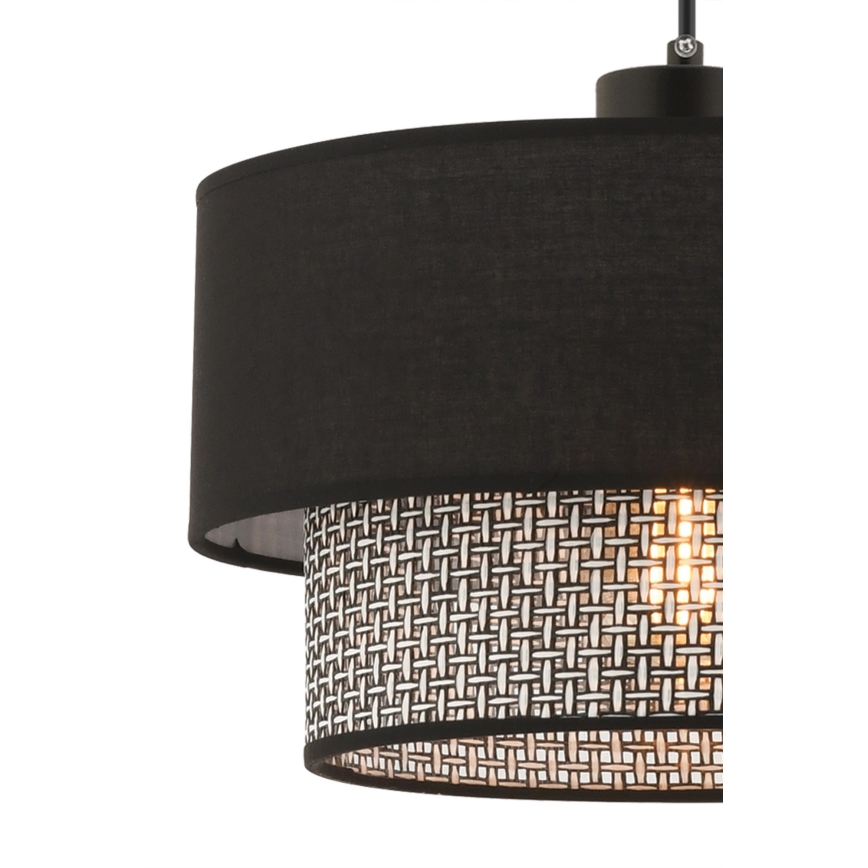 Luster na sajli ECHO 1xE27/60W/230V crna/siva