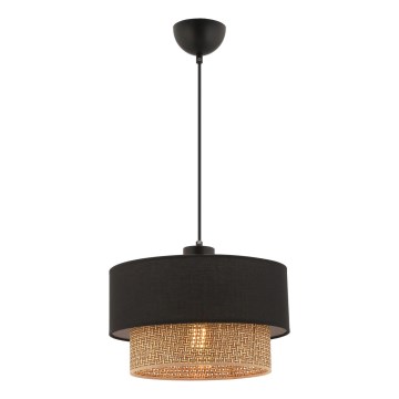 Luster na sajli ECHO 1xE27/60W/230V crna/smeđa
