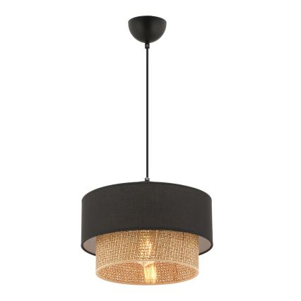 Luster na sajli ECHO 1xE27/60W/230V crna/smeđa