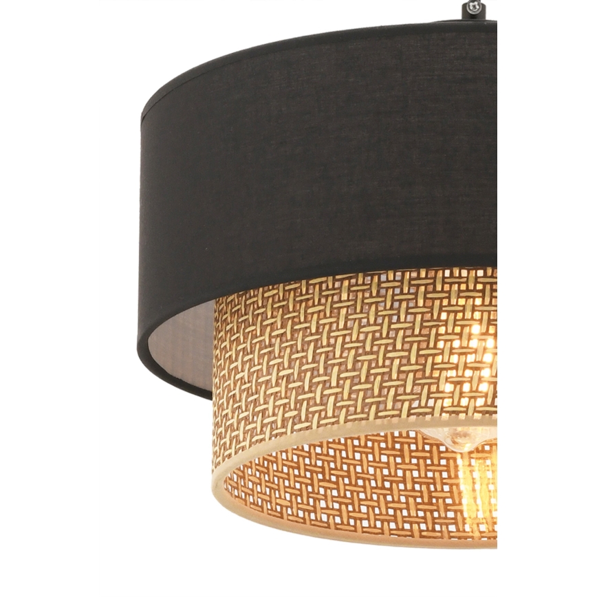 Luster na sajli ECHO 1xE27/60W/230V crna/smeđa