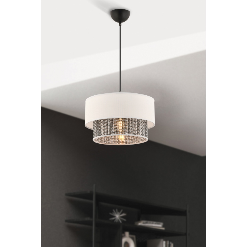 Luster na sajli ECHO 1xE27/60W/230V krem/siva