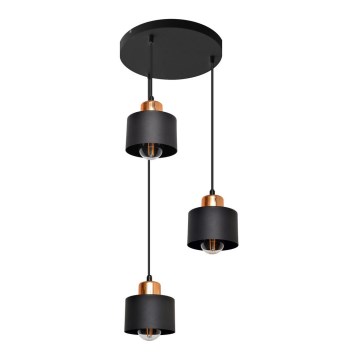 Luster na sajli EDISON 3xE27/15W/230V