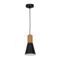 Luster na sajli EDMON 1xE27/60W/230V buk/crna