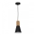 Luster na sajli EDMON 1xE27/60W/230V buk/crna