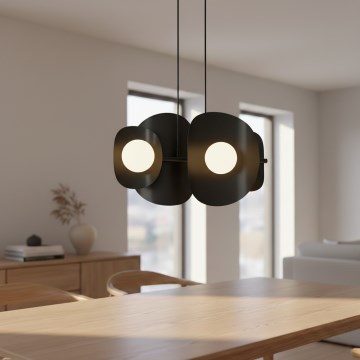 Luster na sajli ELEMENTI 4xG9/8W/230V crna