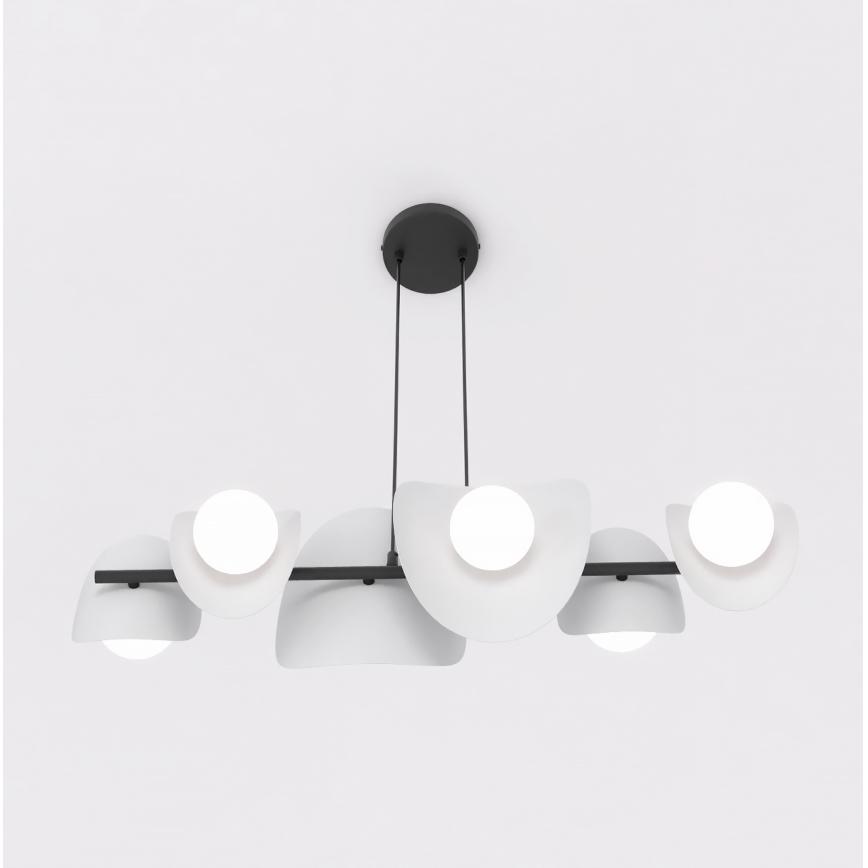 Luster na sajli ELEMENTI 6xG9/8W/230V siva