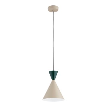 Luster na sajli ENTORI 1xE27/15W/230V bež/zelen