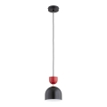 Luster na sajli ENTORI 1xE27/15W/230V crna/crvena