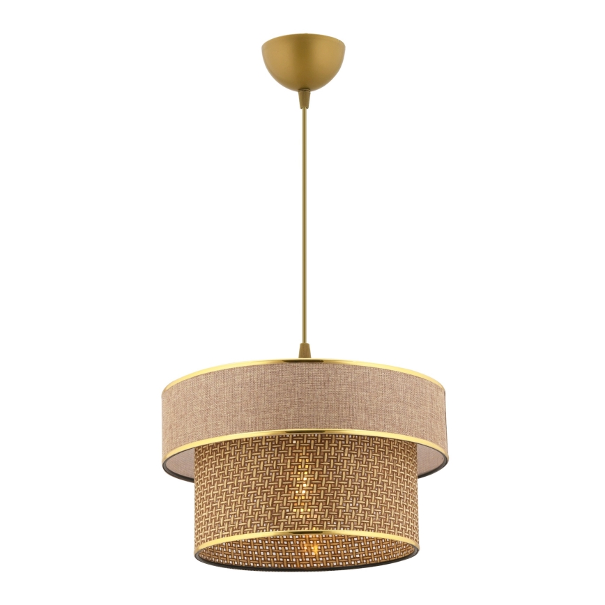 Luster na sajli ERO 1xE27/60W/230V braon/zlatan
