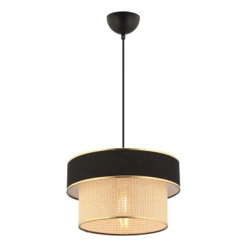 Luster na sajli ERO 1xE27/60W/230V crna/bež