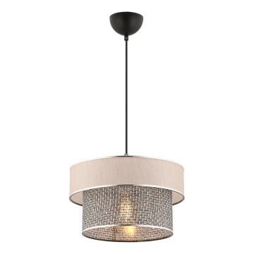 Luster na sajli ERO 1xE27/60W/230V krem/siva