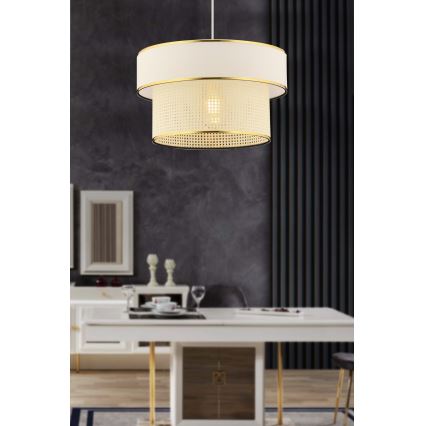 Luster na sajli ERO 1xE27/60W/230V krem/zlatna