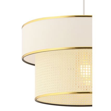 Luster na sajli ERO 1xE27/60W/230V krem/zlatna