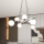 Luster na sajli ESSA 8xE14/10W/230V crni/beli