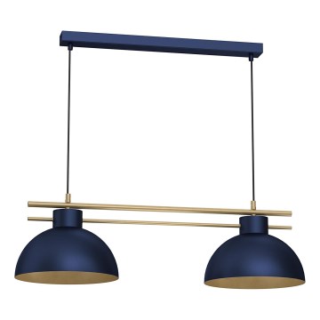 Luster na sajli ESTATE 2xE27/15W/230V plava