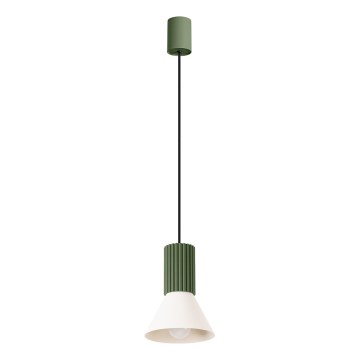 Luster na sajli ESTRIA 1xE14/10W/230V, prečnik 14 cm, zelena