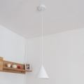 Luster na sajli ETNA II 1xE27/15W/230V, prečnik 18,5 cm, bela