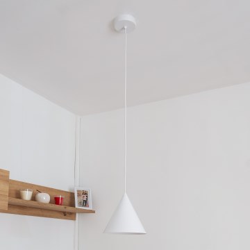 Luster na sajli ETNA II 1xE27/15W/230V, prečnik 18,5 cm, bela