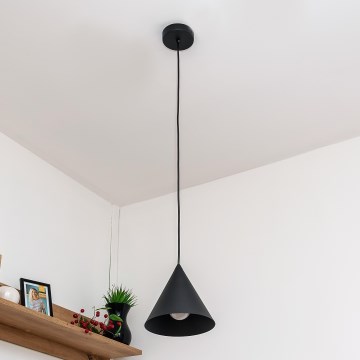 Luster na sajli ETNA II 1xE27/15W/230V prečnik 18,5 cm crn