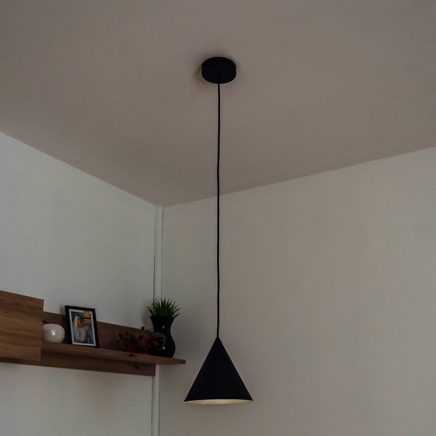 Luster na sajli ETNA II 1xE27/15W/230V prečnik 18,5 cm crn