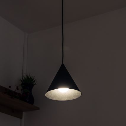 Luster na sajli ETNA II 1xE27/15W/230V prečnik 18,5 cm crn