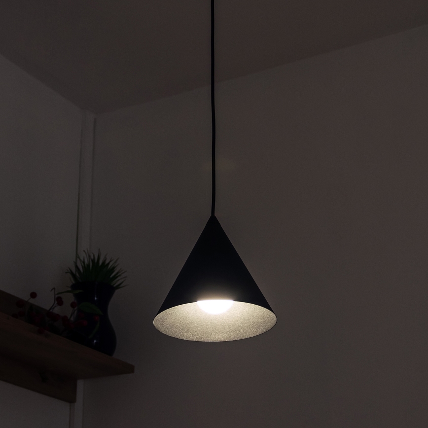 Luster na sajli ETNA II 1xE27/15W/230V prečnik 18,5 cm crn