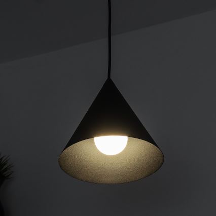 Luster na sajli ETNA II 1xE27/15W/230V prečnik 18,5 cm crn