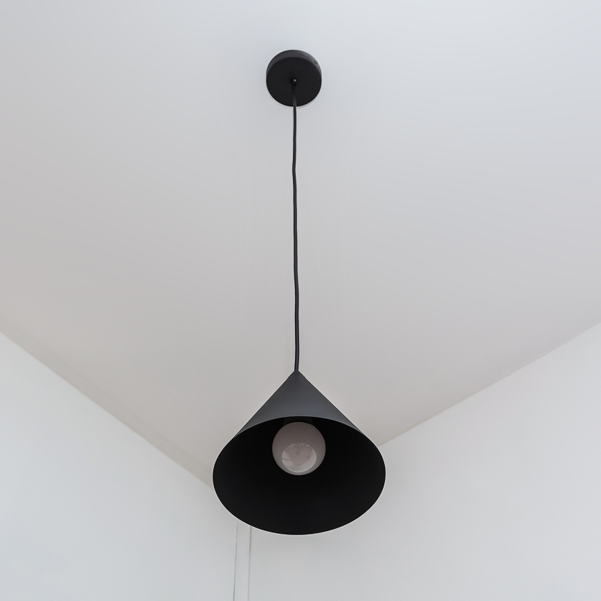 Luster na sajli ETNA II 1xE27/15W/230V prečnik 18,5 cm crn