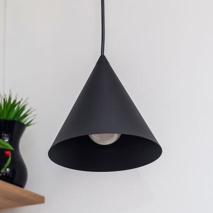 Luster na sajli ETNA II 1xE27/15W/230V prečnik 18,5 cm crn