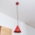 Luster na sajli ETNA II 1xE27/15W/230V prečnik 18,5 cm crvena