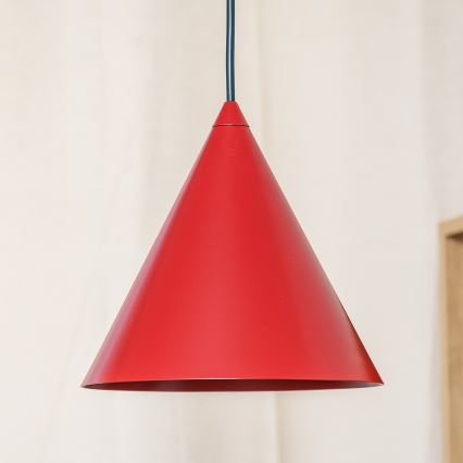 Luster na sajli ETNA II 1xE27/15W/230V prečnik 18,5 cm crvena