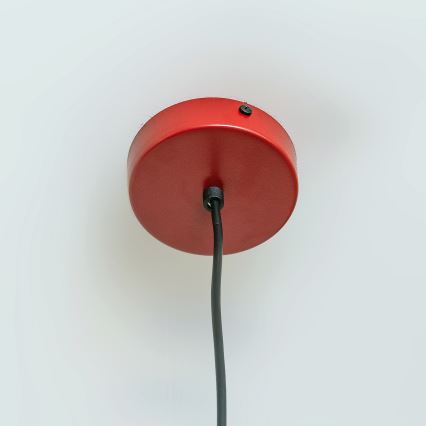 Luster na sajli ETNA II 1xE27/15W/230V prečnik 18,5 cm crvena