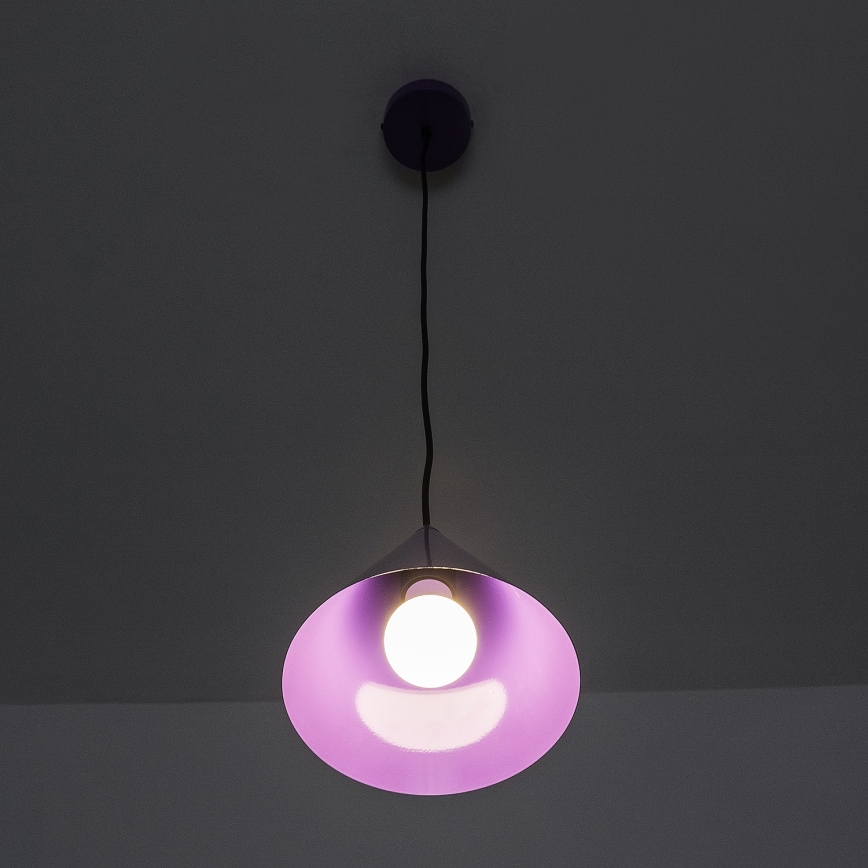 Luster na sajli ETNA II 1xE27/15W/230V prečnik 18,5 cm ljubičasta