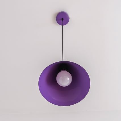 Luster na sajli ETNA II 1xE27/15W/230V prečnik 18,5 cm ljubičasta