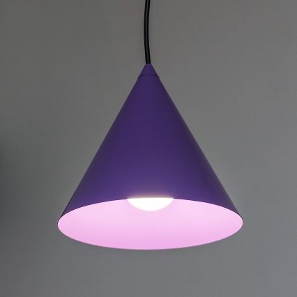 Luster na sajli ETNA II 1xE27/15W/230V prečnik 18,5 cm ljubičasta
