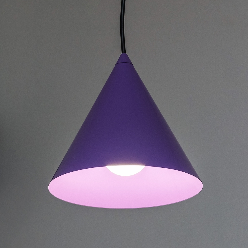 Luster na sajli ETNA II 1xE27/15W/230V prečnik 18,5 cm ljubičasta