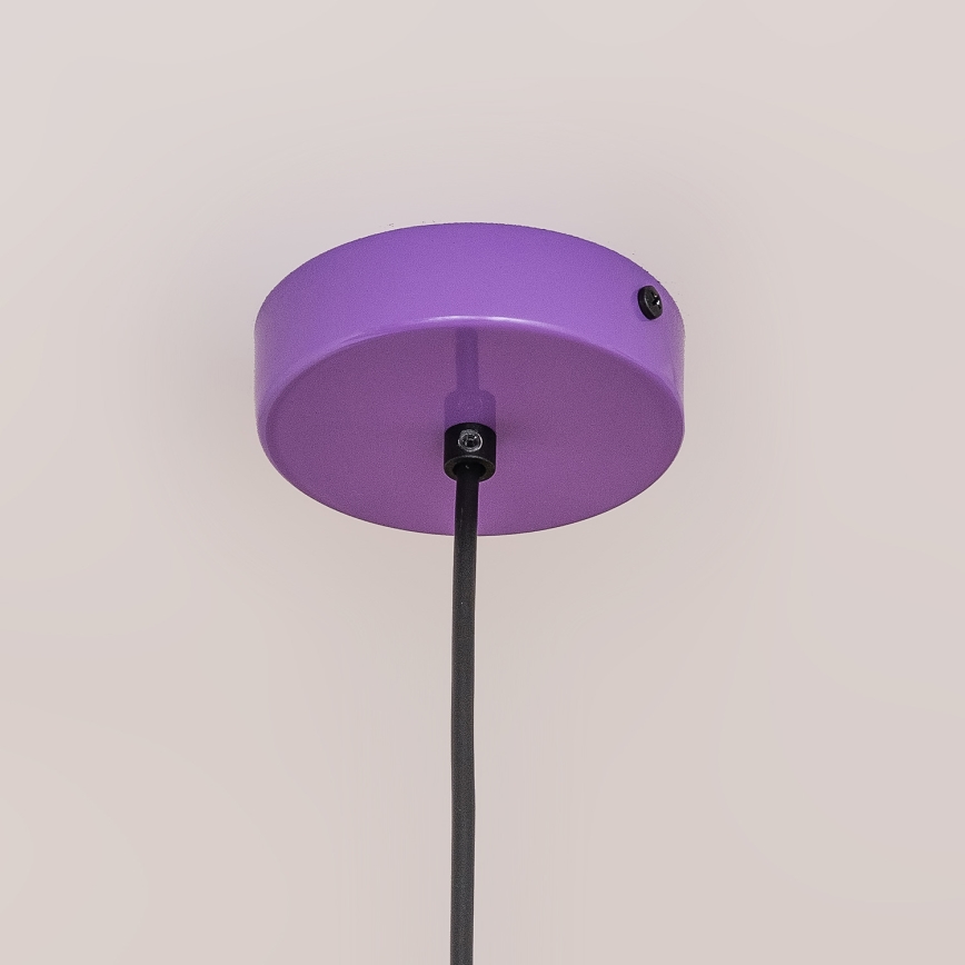 Luster na sajli ETNA II 1xE27/15W/230V prečnik 18,5 cm ljubičasta