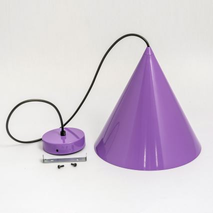 Luster na sajli ETNA II 1xE27/15W/230V prečnik 18,5 cm ljubičasta