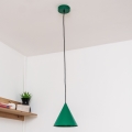 Luster na sajli ETNA II 1xE27/15W/230V, prečnik 18,5 cm, zelene boje