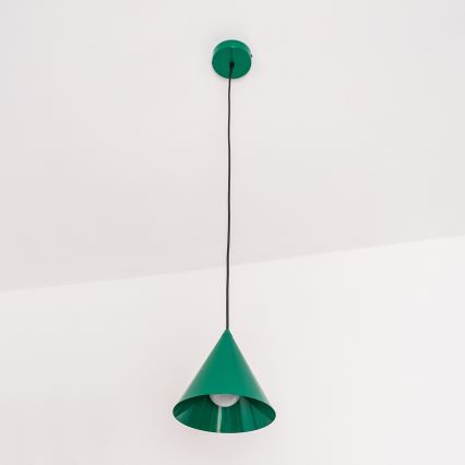 Luster na sajli ETNA II 1xE27/15W/230V, prečnik 18,5 cm, zelene boje