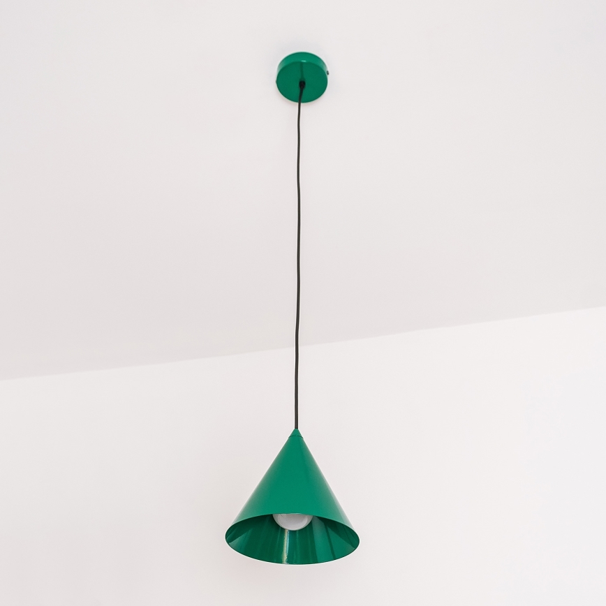 Luster na sajli ETNA II 1xE27/15W/230V, prečnik 18,5 cm, zelene boje