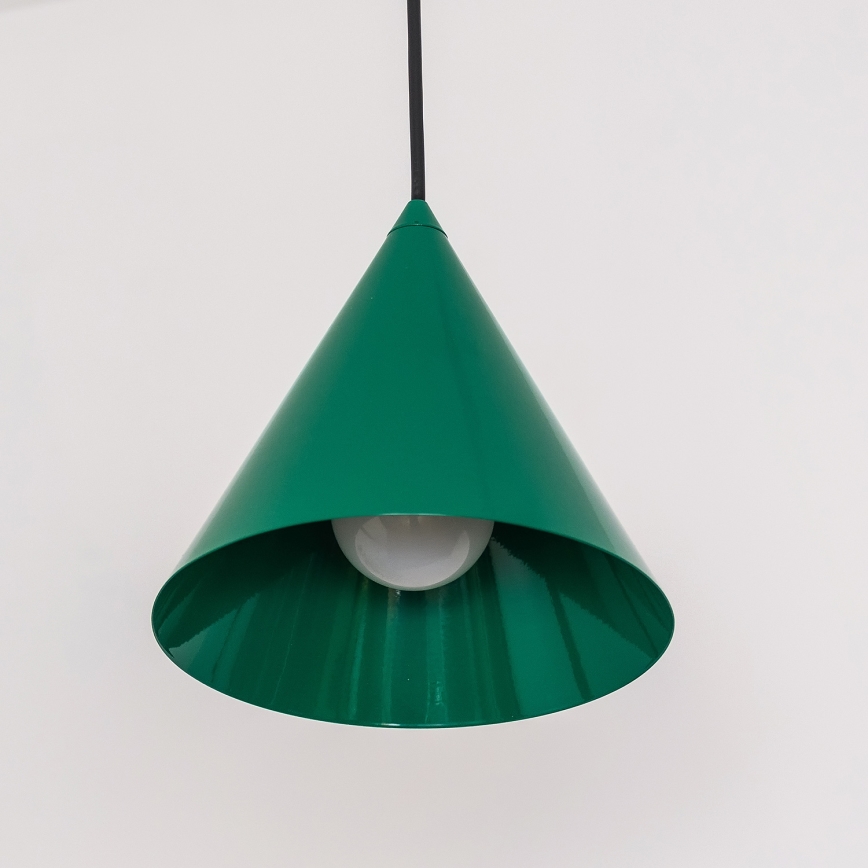 Luster na sajli ETNA II 1xE27/15W/230V, prečnik 18,5 cm, zelene boje