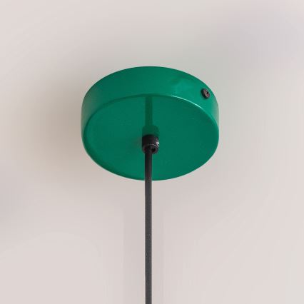 Luster na sajli ETNA II 1xE27/15W/230V, prečnik 18,5 cm, zelene boje
