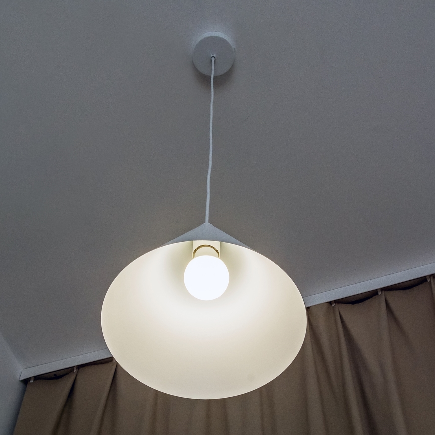 Luster na sajli ETNA II, 1xE27/15W/230V, prečnik 25 cm, bela