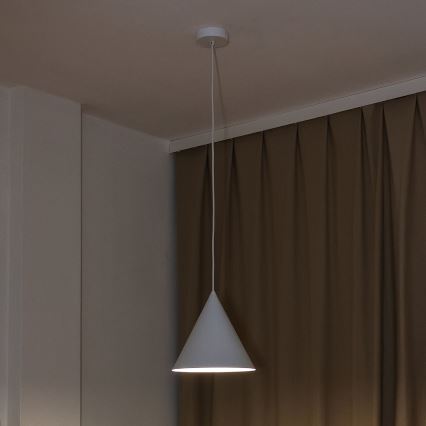 Luster na sajli ETNA II, 1xE27/15W/230V, prečnik 25 cm, bela