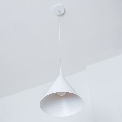 Luster na sajli ETNA II, 1xE27/15W/230V, prečnik 25 cm, bela