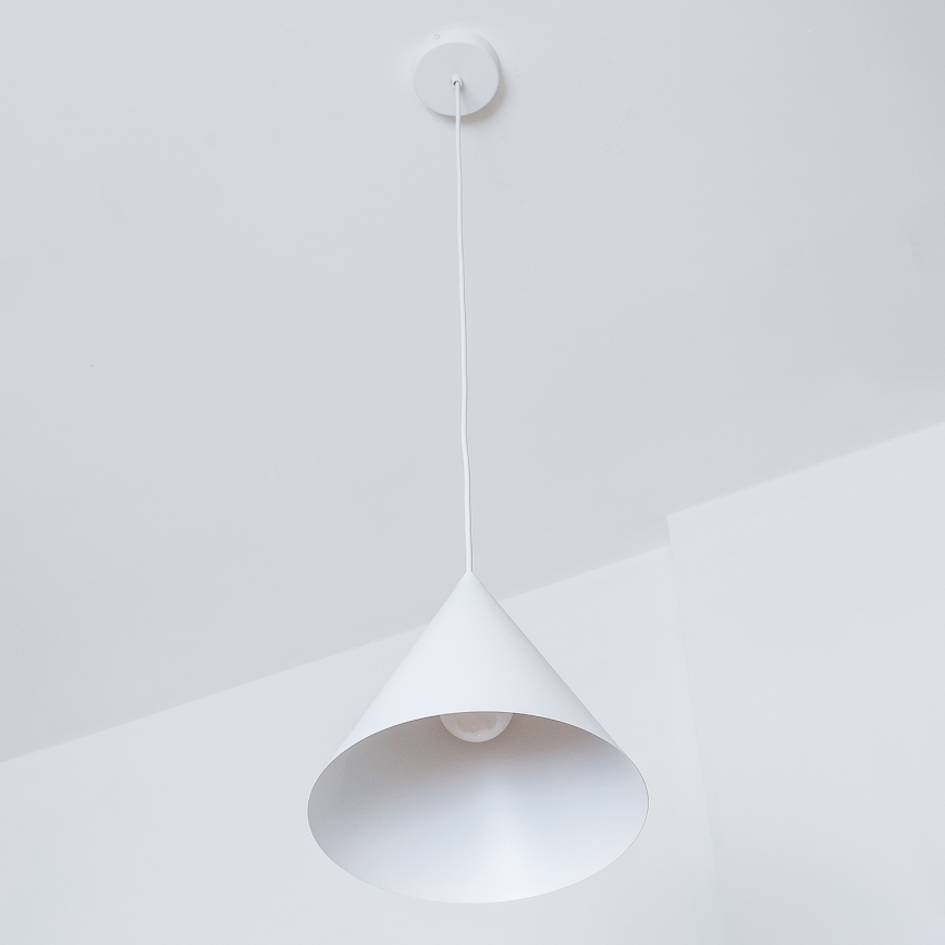 Luster na sajli ETNA II, 1xE27/15W/230V, prečnik 25 cm, bela